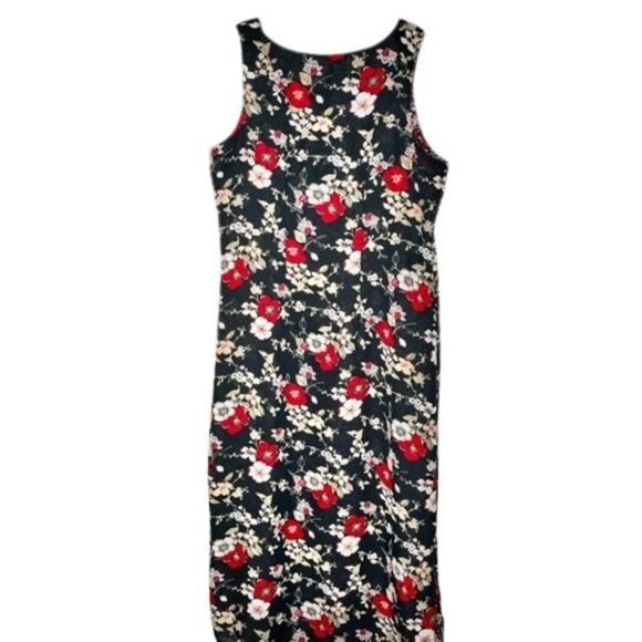 Studio Ease Reversible Maxi Shift Dress Red/White/Blue Florals - Travel - 12 - Picture 2 of 11